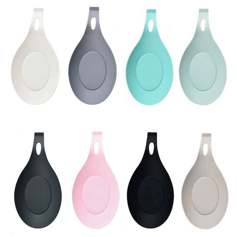 Cocina de silicona estera condimento plato más cuchara pad grado alimenticio condimento plato vajilla aislamiento cuchara pad