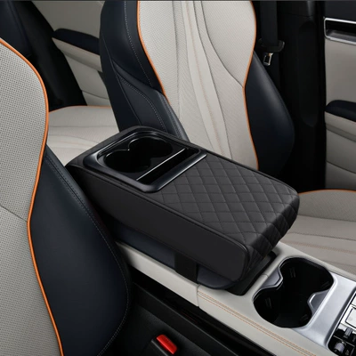 Automotive Accessories Armrest Box Heightening: Armrest box pad - mysterious-black