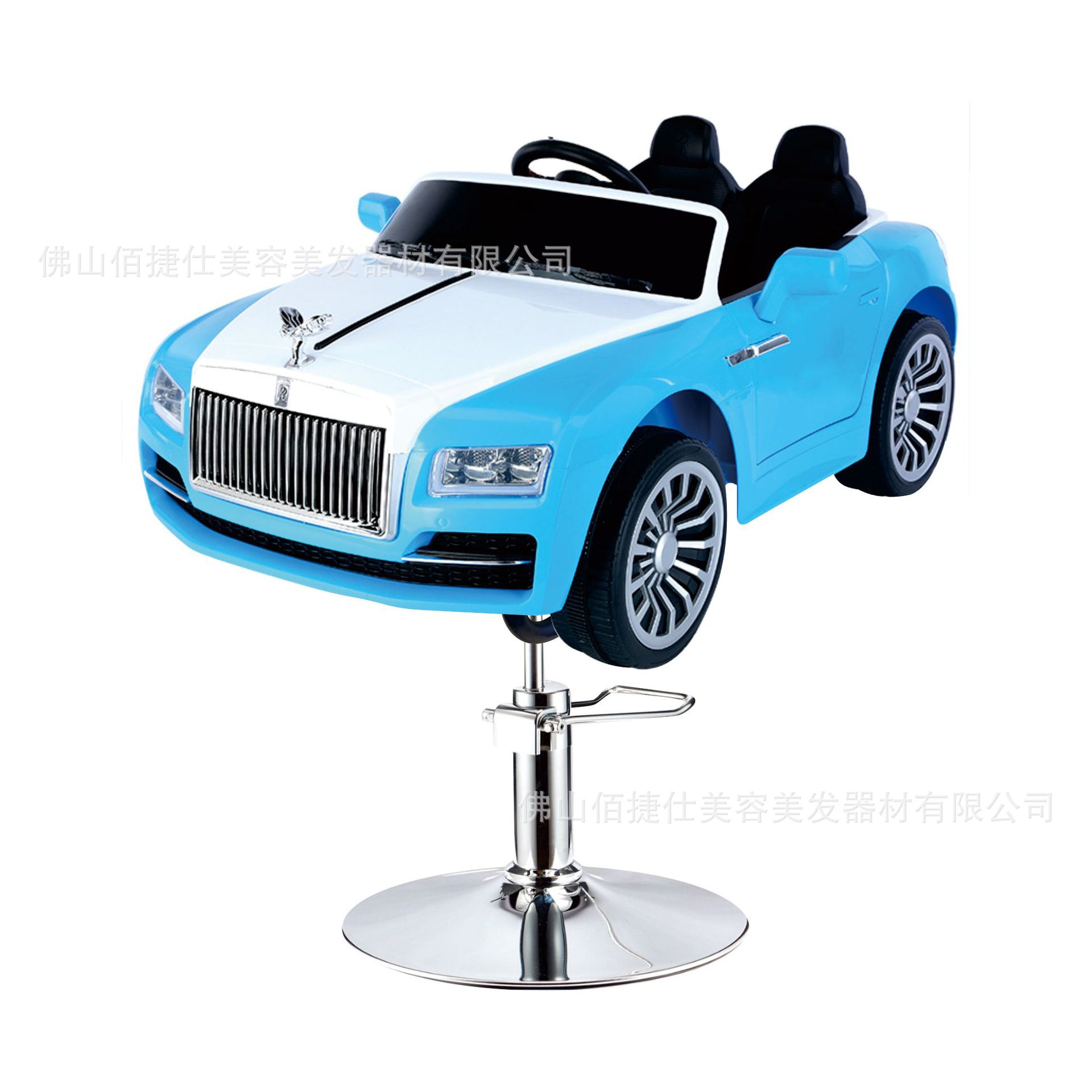 Asiento eléctrico de barbero infantil silla de barbero de automóvil elevación silla giratoria música barbero de automóvil para niños silla de corte de pelo para niños