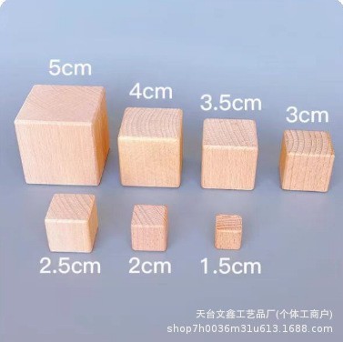 工場直販、在庫ありの木製ブロック、子供用おもちゃ、積み木、数学DIYモデル、知育玩具、ブナ材ブロック、角丸|undefined