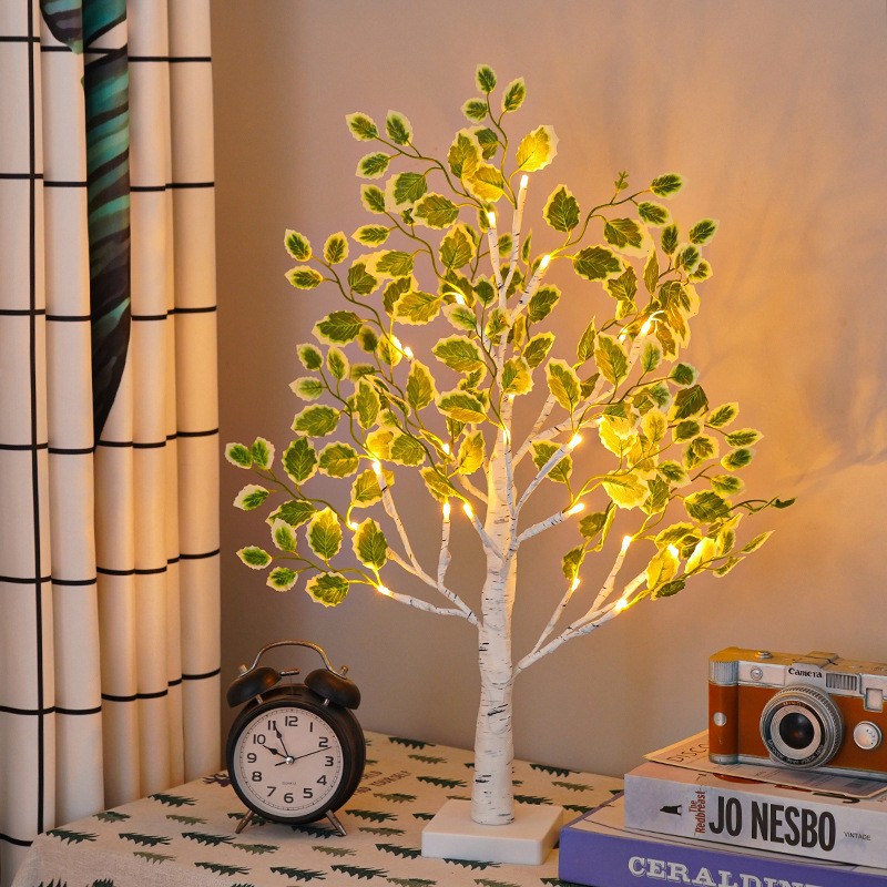 Luz de Navidad LED transfronteriza lámpara de abedul lámpara de árbol de huevo lámpara de árbol decoración de regalo de habitación al aire libre árbol de simulación de Halloween