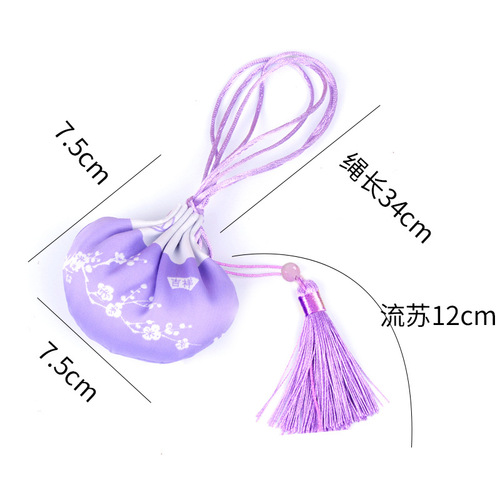 Wholesale plum blossom palace sachet empty bag Hanfu accessories coin purse car pendant plum blossom fresh tassel sachet