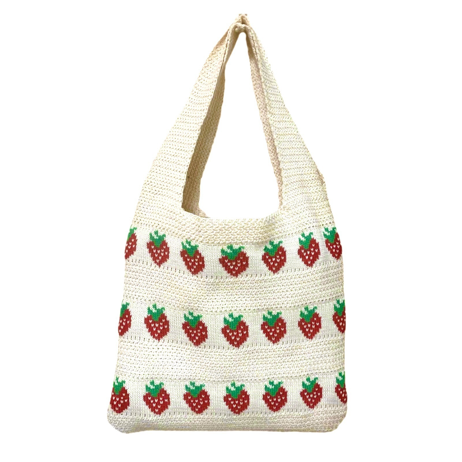 Dopamina trenzada lana de punto nuevo amor literatura y arte de hombro bolso de mano bolso de gran capacidad bolso de compras