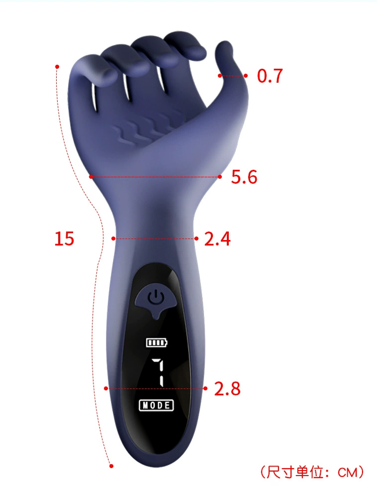 Male Glans Training Device, Electric Masturbator Cup with Kneading Fingers, Adjustable Intensity