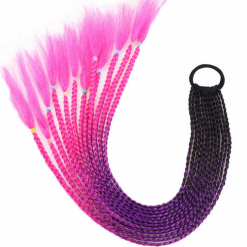 Children's single-color small braided ponytail hairband, braided ponytail colorful hairband, knitted braided hairband, messy ponytail hairband