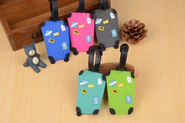 PVC soft rubber luggage tag suitcase trolley case tag drop rubber three-dimensional pattern luggage tag silicone plastic tag