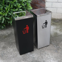 不锈钢翻盖KTV垃圾桶 酒店宾馆电梯口摇盖烟灰桶 商场走廊果皮箱