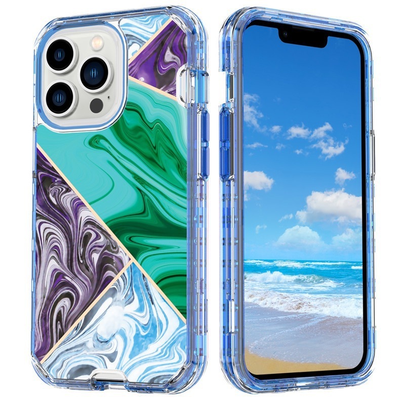 跨境 适用苹果17Air电镀手机壳iphone17promax三合一大理石保护套|undefined