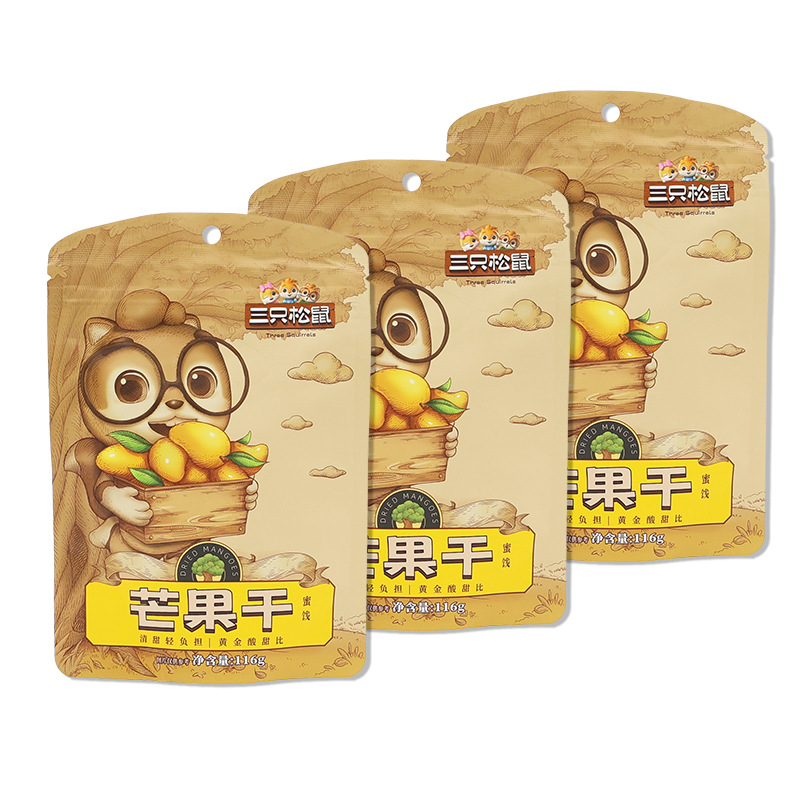 三只松鼠芒果干116g/袋装办公室零食蜜饯果脯水果干包邮