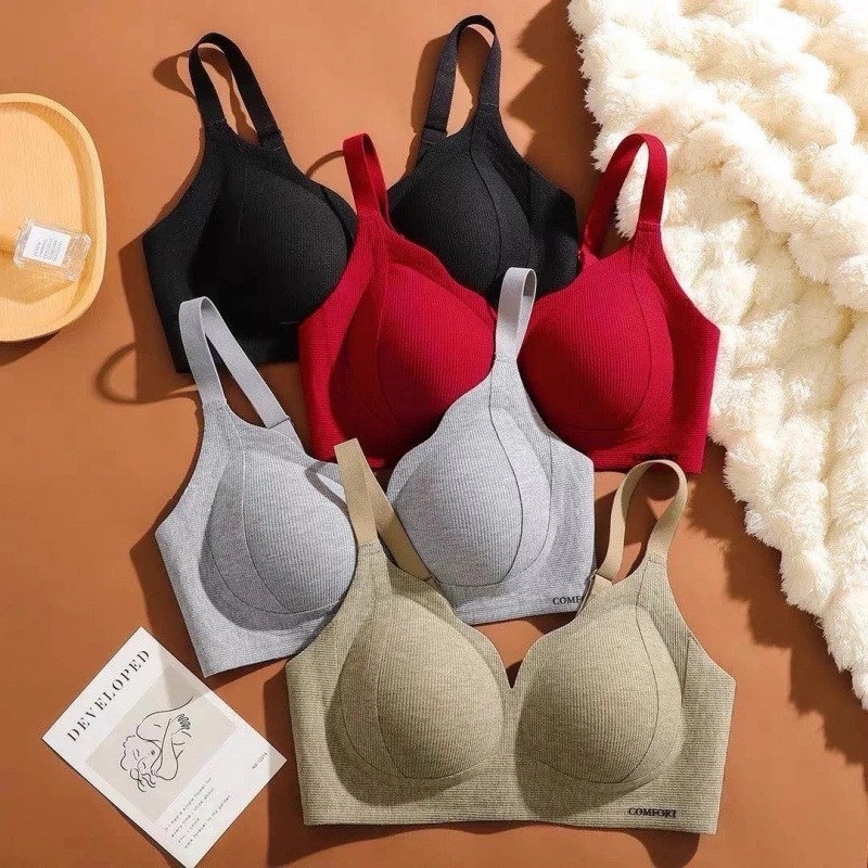 秋冬磨毛提拉内衣女小胸聚拢薄款无痕收副乳防下垂软支撑果冻文胸|undefined