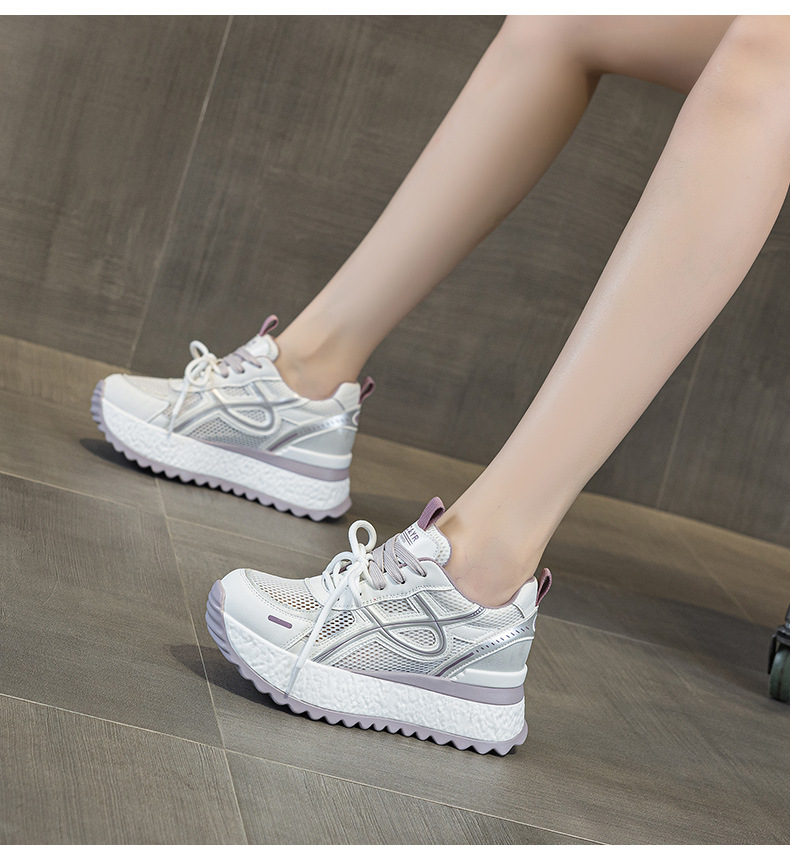 Giày sneaker nữ đế dày lưới thoáng khí phong cách thể thao — Xanh dương 5059, Tím 5059, Vàng 5059 chi tiết 19