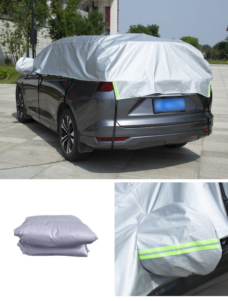 Car Half Cover, Car Cover, Sunshade, Dustproof, Sun Protection, Heat Insulation, Sunroof, Rain and Snow Protection, Half Body Front Shield, Frost Protection Thickened Cover