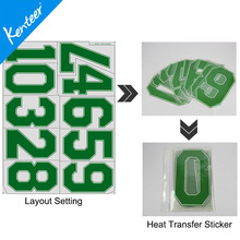 跨境衣服数字图案热转印烫画服装辅料字母胶印烫图现货印花烫图贴