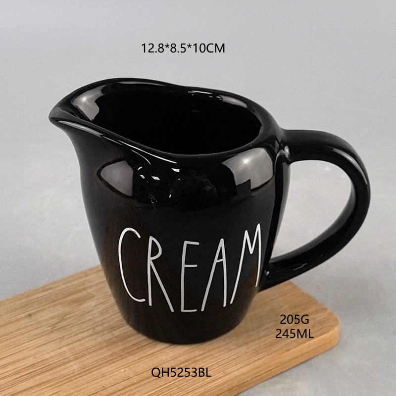 Cerámica Leche Pot - Negro