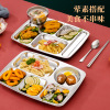 Square dinner plate stainless steel for elementary school students