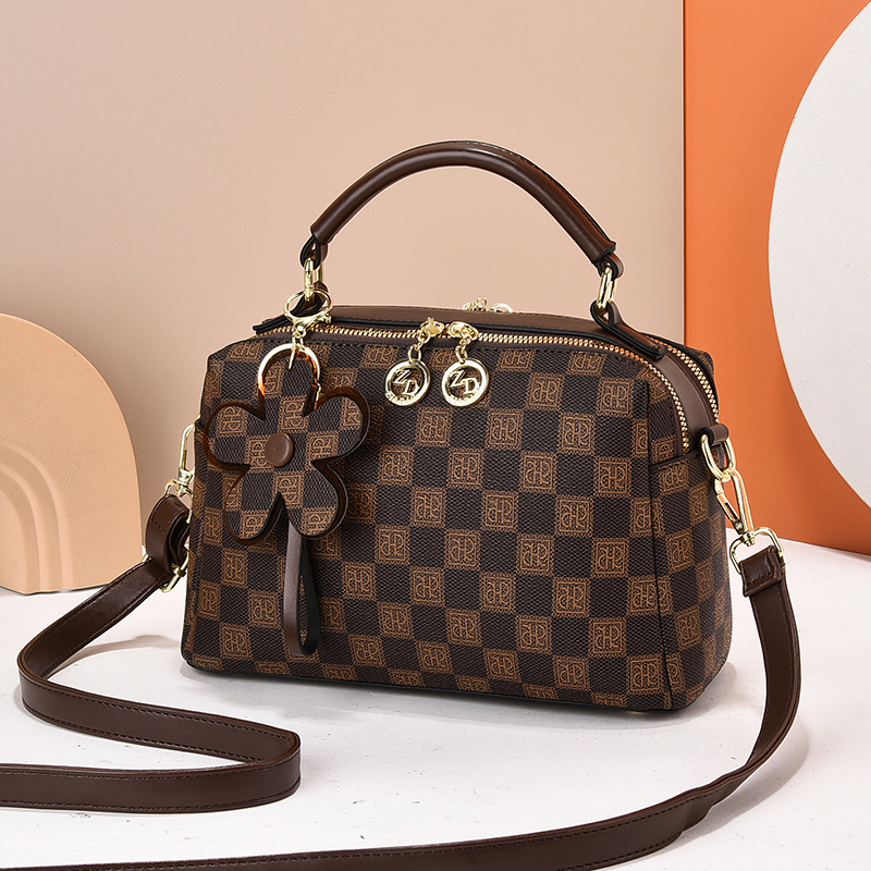 Shoulder Bag, New Arrival Classic Pattern Large Capacity Boston Pillow Bag, Hand-held Shoulder Crossbody Women's Bag_voghion.com