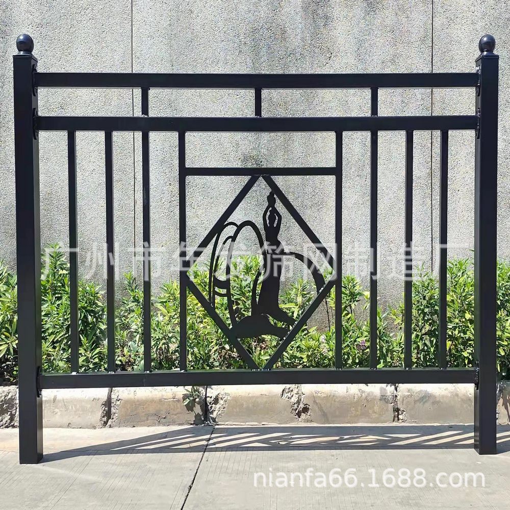 珠海城市文化渔女型道路围栏 佛山道路中央隔离护栏 铁艺锌钢栏杆