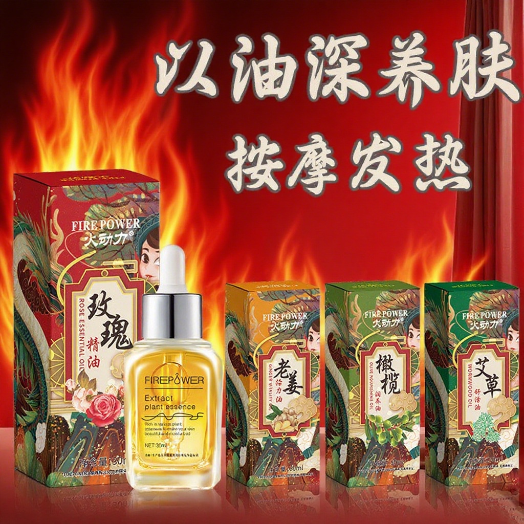 玫瑰精油30ml身体按摩发热养肤保湿补水护肤精油厂家批发专用正品