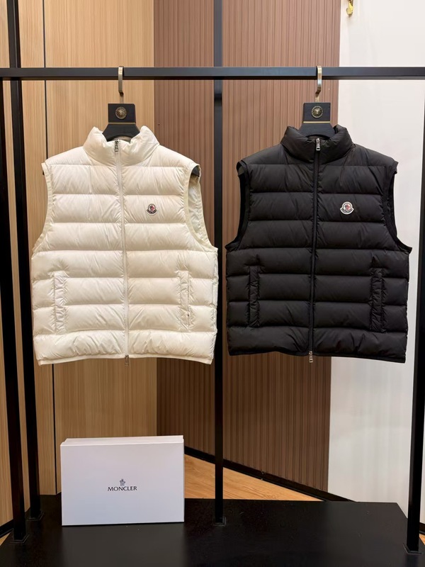 M家新款秋冬立领羽绒马甲男女同款白鸭绒高版本无袖外穿背心|undefined
