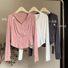 UPF50+ 日焼け防止服女性の小野と同じスタイルの夏薄い抗 UV クールアイスシルク通気性日焼け防止服ジャケット
