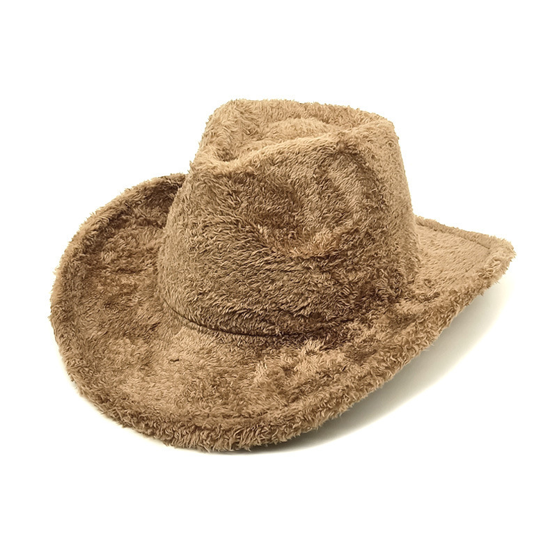 Konijnenbont western cowboyhoed voor dames, wollen hoed voor herfst en winter, modieuze vilten hoed met brede rand voor mannen_voghion.com