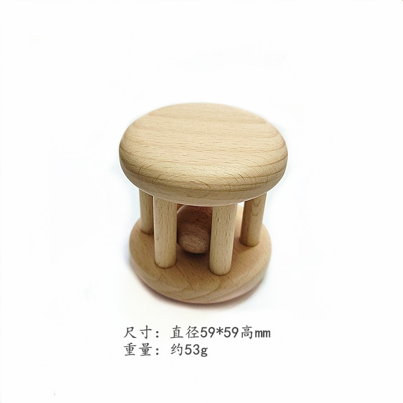 木製幼児おもちゃガラガラおしゃぶり赤ちゃん 100 日写真小道具アクセサリーおもちゃ木製リング