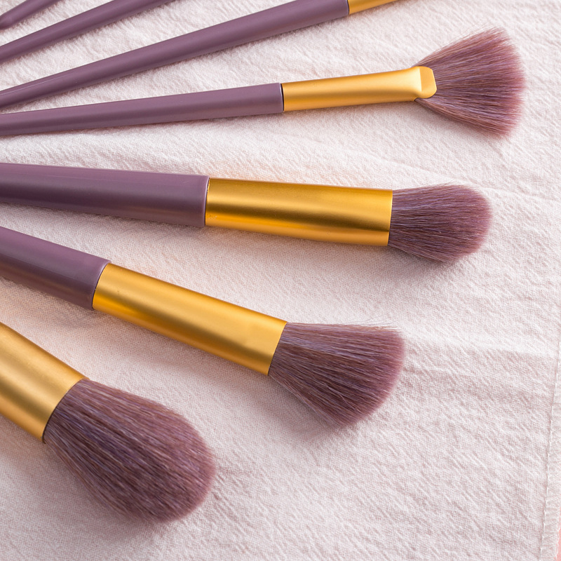 Ventas directas de fábrica huayang mismo estilo 9 pequeño púrpura dulce patata maquillaje cepillo sombra de ojos cepillo conjunto completo de herramientas de cepillo