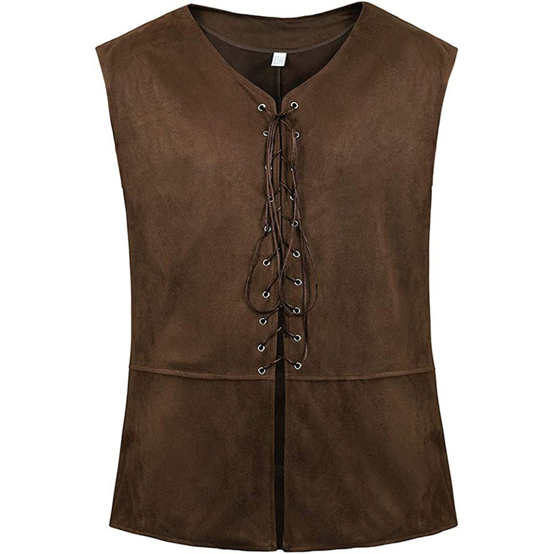 2025 Amazon Medieval Renaissance Pirate Gothic Steampunk Vest Lace up Vest