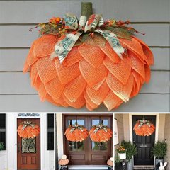 クロスボーダー新製品ファブリックシミュレーションハロウィンガーランドクリエイティブドアフロントカボチャ秋の庭の装飾アレンジメント小道具