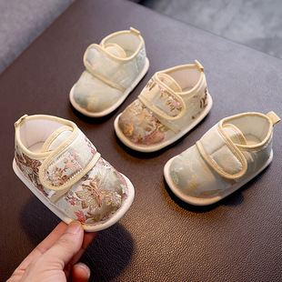 Zhou Sui Shoes Baby Girl's Tang Shoes Hanfu Shoes Soft Sole Toddler Shoes Autumn Chinese Baby Shoes 1 Year Old Guofeng Grab Zhou