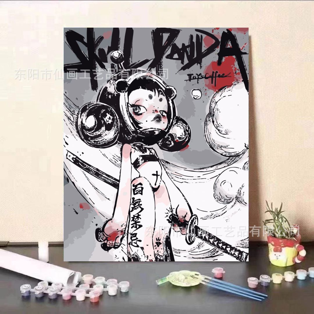 Guardia dulce serie de animación de pintura al óleo digital DIY moderna minimalista para niños fábricas de pintura al óleo de relleno al por mayor