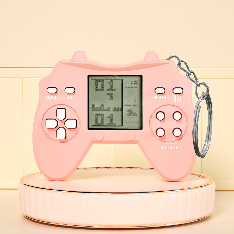 ハンドルのテトリスのゲーム機のキーホルダーのミニのハンドヘルドの露店は経典のノスタルジックな型のおもちゃの卸売りを売ります。|undefined