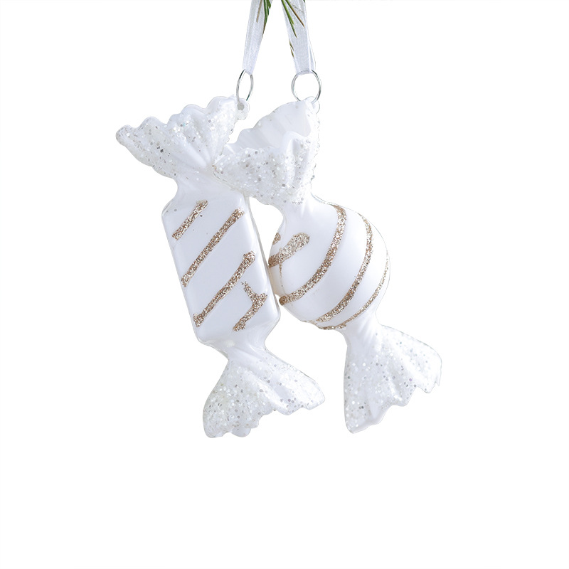 Buscando madera producto transfronterizo nuevo caramelo blanco de Navidad copo de nieve torre mariposa colgante de acrílico colgante de acrílico colgante de acrílico