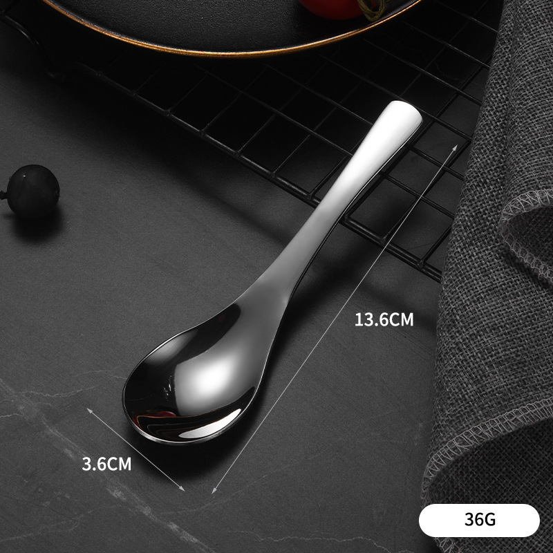 304ステンレス製の宮廷風スプーン、深型中華風スープスプーン、家庭用食器、丸底スプーン、食事用スプーン、スープスプーン|undefined