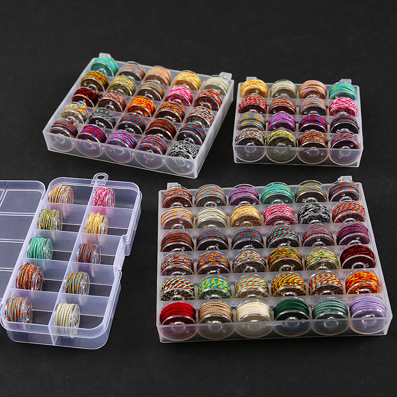 Mini hand-rubbed cotton thread small roll cotton rope suit 25 color 36 color boxed full set bracelet diy hand-woven rope beads