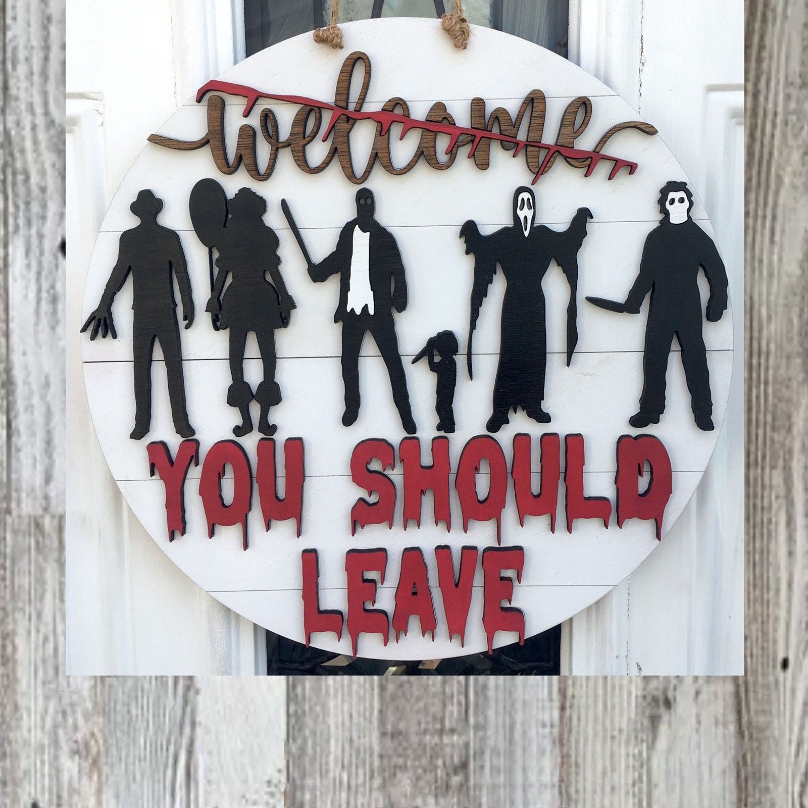 Human, Letter Pattern Christmas Funny Human Letter Wood Party Hanging Ornaments