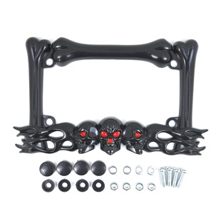 Plastic Skull Motorcycle License Plate Frame ABS Motorcycle License Plate Frame Motorcycle License Plate Frame License Plate Frame