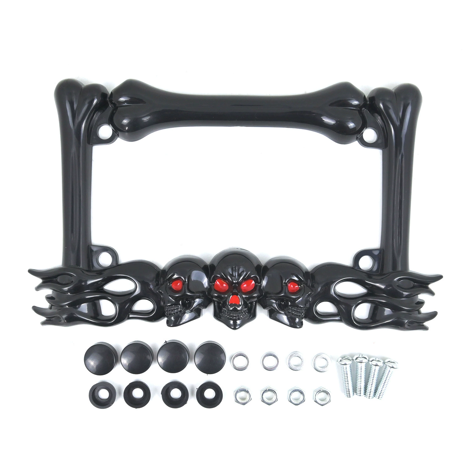 Пластиковый череп с рамой номерного знака мотоцикла ABS рама номерного знака мотоцикла рама номерного знака рама