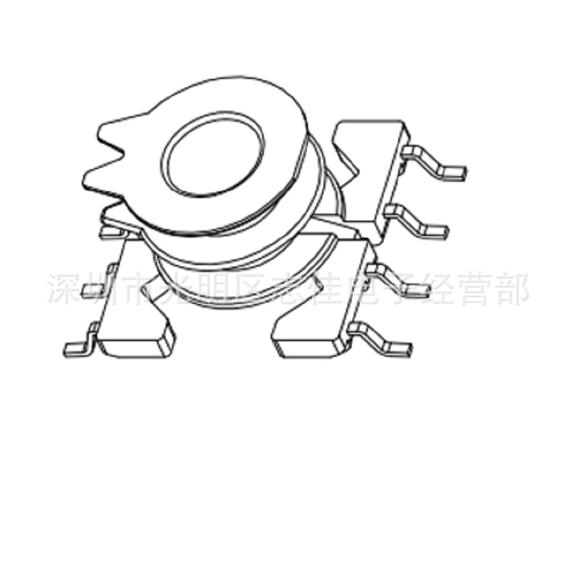 RM5电源骨架变压器骨架RM5通讯骨架双槽贴片4+4针骨架