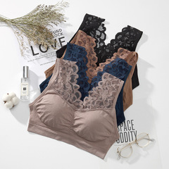 Cross-border 1931 lace full-figured beauty backless strapless camisole without underwires camisole undergarment for women to prevent exposure