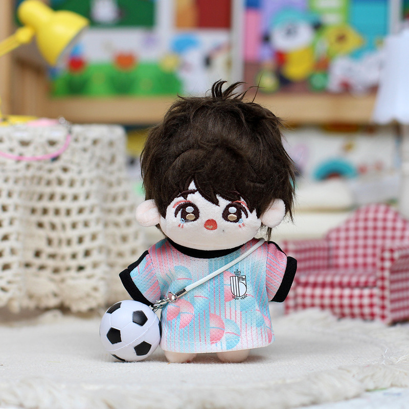 In-Stock 10cm Doll Clothes Brazilian Football Uniform Regular Cotton Doll Starfish Body Yuy Xiaoyu Pendant