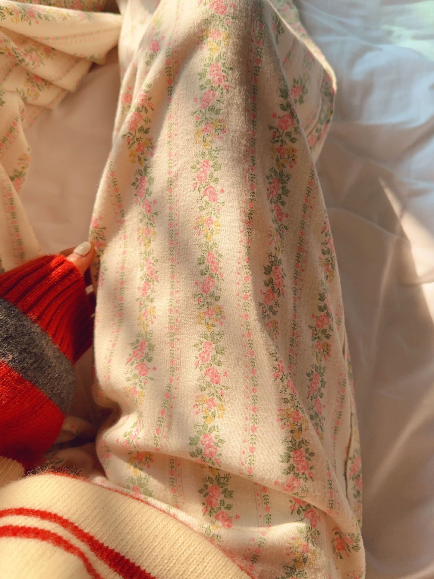 Pijamas sueltos de cereza de manzana de algodón cepillado, pantalones lindos para el hogar