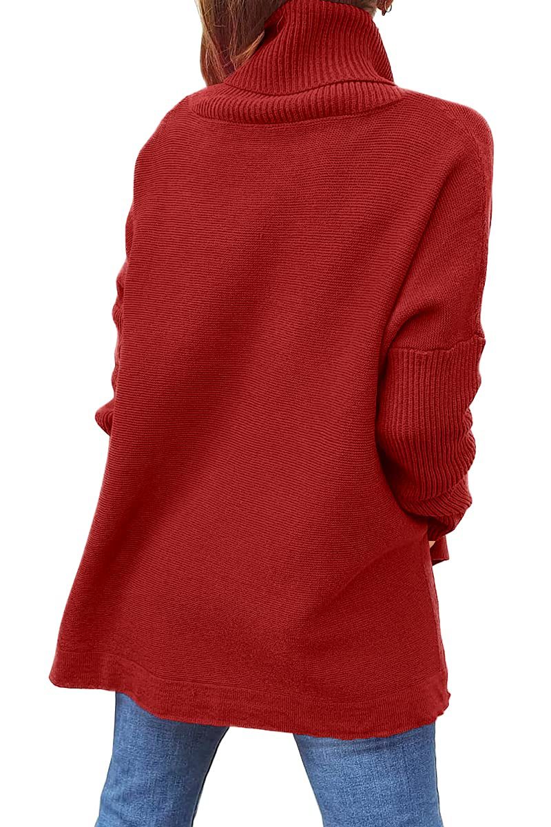 651g Weight Long Sleeve Sleeve Length Pullovers Placket Type Batwing Sleeve Sleeve Type Polyacrylonitrile Fiber Fabric Type Long Top Length Sweater Tops Type Daily Occasion Turtleneck Neckline Warm Function Slim Fit Type Solid Color Pattern Winter, Autumn Season Women'S Gender Patchwork Design Fashion Style Wholesale Women'S Fashion Solid Color Long Sleeve Patchwork Sweaters & Cardigans 13