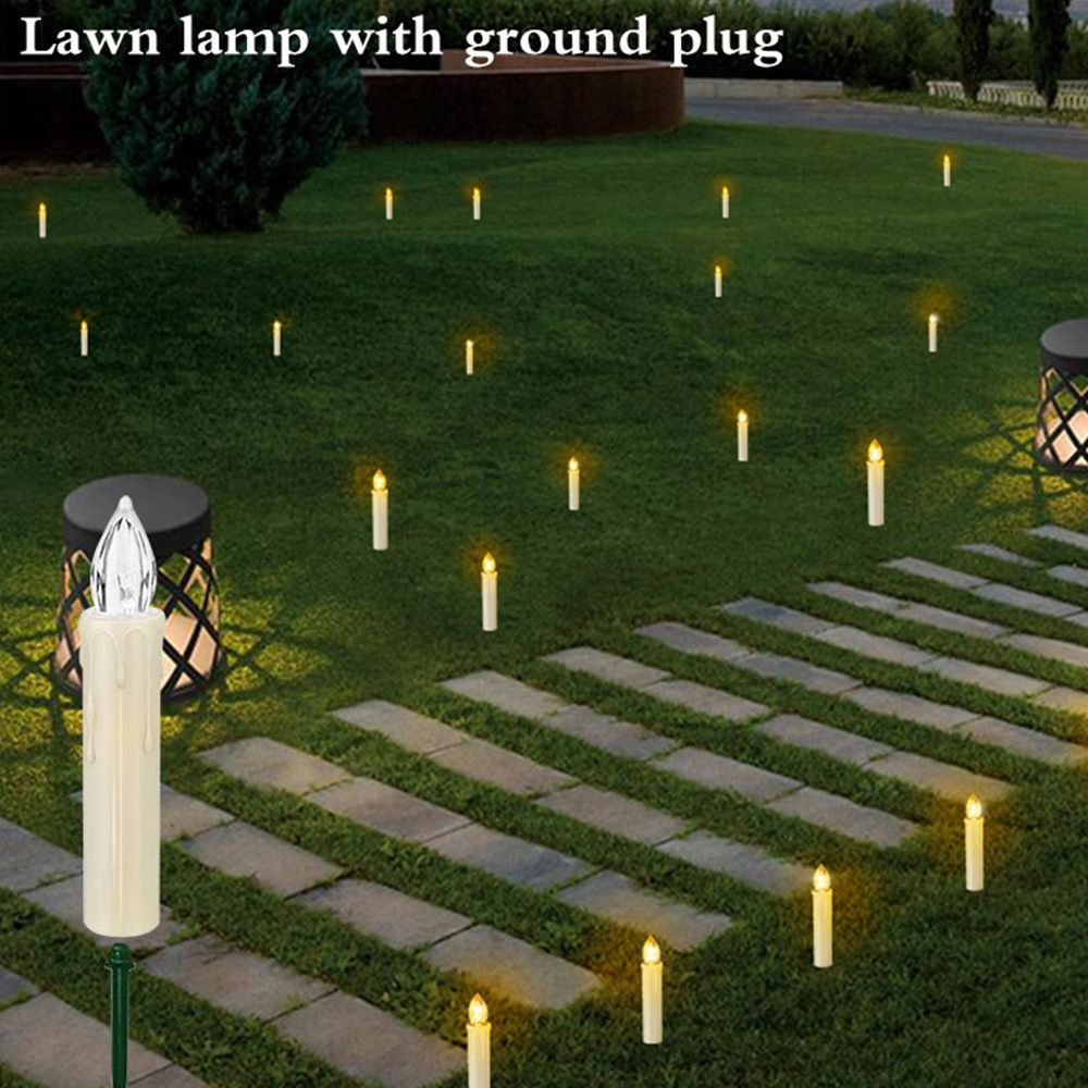 Clip de árbol de navidad vela con accesorios de gancho lámpara de mantequilla decorativa ventana luz de vela control remoto barra electrónica cera transfronteriza