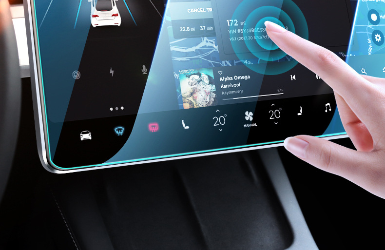 Suitable for Tesla's New Version of Model Y/3 Screen Tempered Film, New Version of High-Definition Navigation Protection Interior Accessories