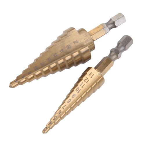 Hexagonal shank 3-13/4-22mm step drill, reamer drill bit, pagoda drill bit, twist drill bit, steel plate hole opener