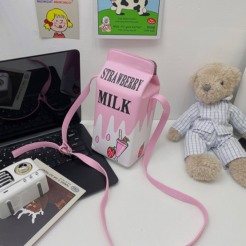 Small Pu Leather Fruit Square Buckle Crossbody Bag display picture 55