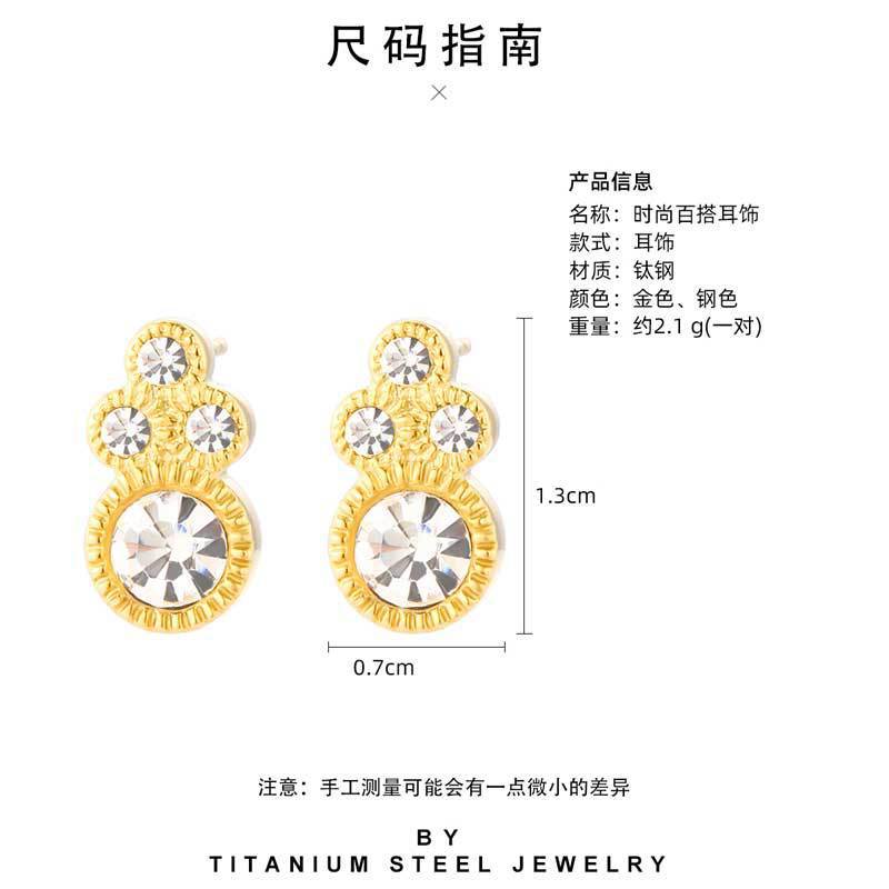 Oferta especial experiencia europea y americana joyería de acero titanio vacío galvanoplastia no decoloración no alérgica joyería pendientes collar fábrica al por mayor