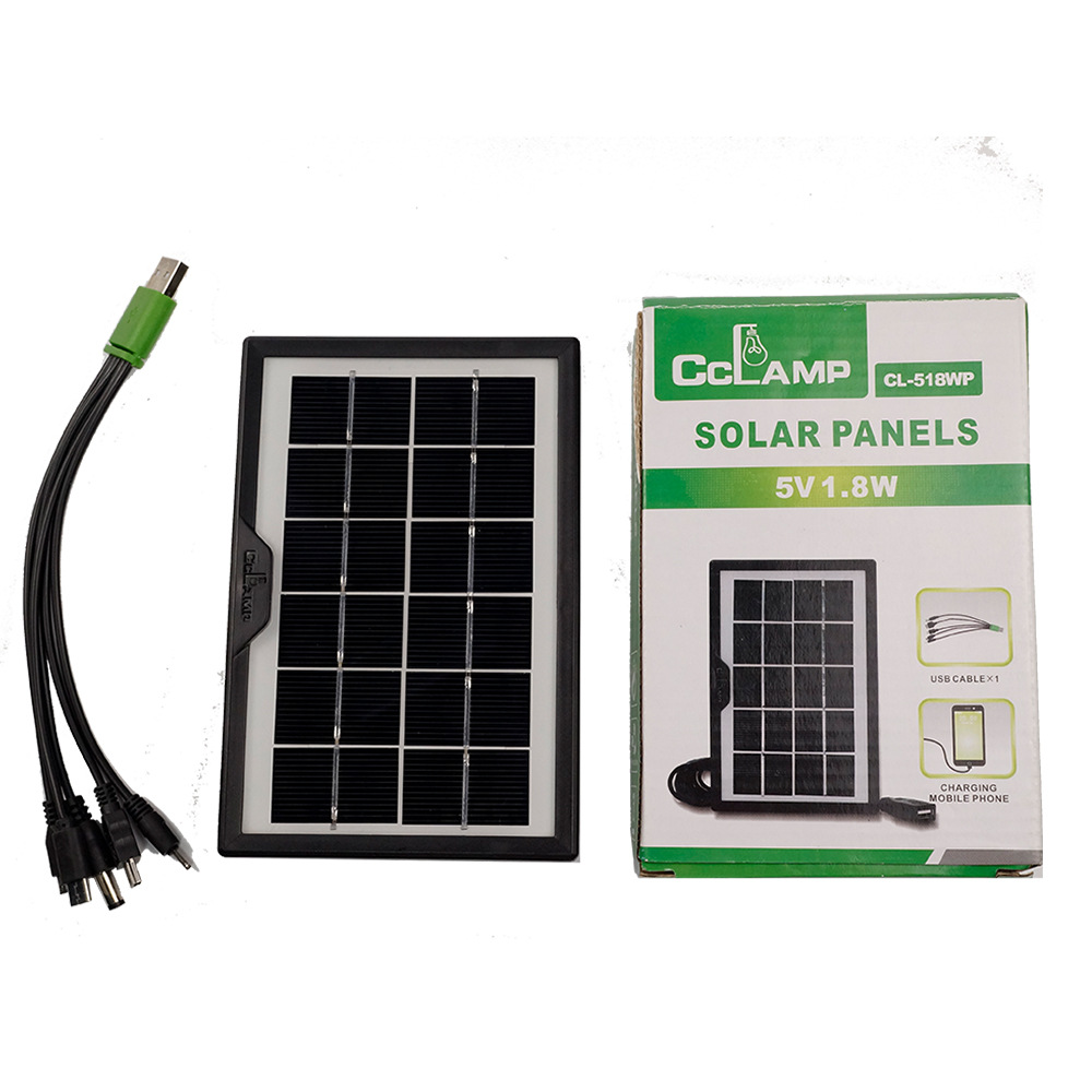 CCLAMP Panel solar fotovoltaico placa de carga multifuncional batería de almacenamiento placa generadora de energía lámpara de bombilla solar de silicio cristalino