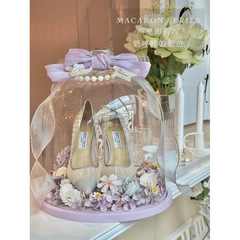 鍵付き透明チベット結婚靴神器結婚式花嫁ネット赤蔵結婚靴ケース材料結婚チベット靴ケース